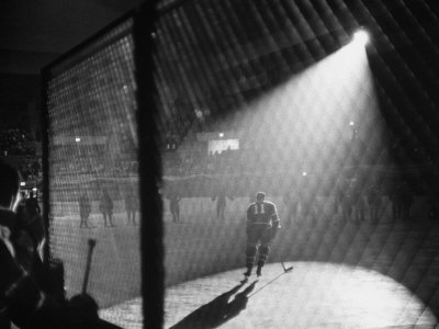 Hockey Game Being Held in the Spokane Colliseum Poster