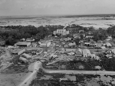 Torn Community after Hurricane Audrey