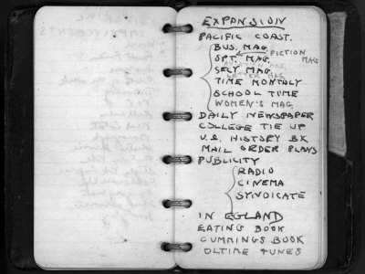 Notebook of Time Inc. Co-Founder Briton Hadden with Suggestions and Ideas for New Magazines