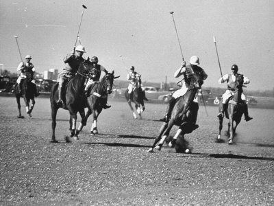 Men Playing Polo