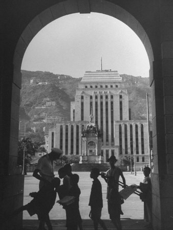 View Through Archway Toward Hong Kong-Shanghai Bank