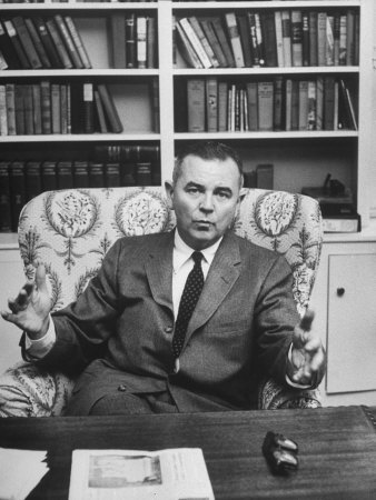 Justice William J. Brennan in Arm Chair at Home