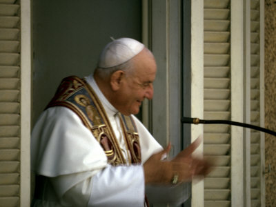 Pope John Xxiii Speaking from Balcony During Ecumenical Council