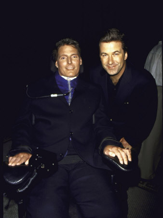 Actors Christopher Reeve and Alec Baldwin