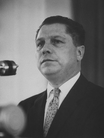 Teamsters Union Leader James R. Hoffa Speaking at a Meeting