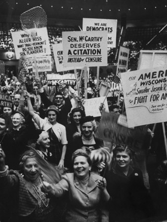 Joseph R. Mccarthy Supporters Attending a Rally
