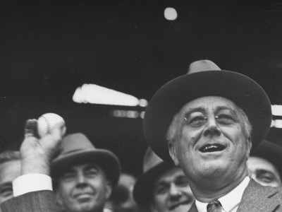 Franklin D. Roosevelt During Opening of Ball Game