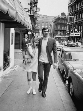 Actress Gundel Sargeant with Actor George Lazenby Who Is Auditioning for the New James Bond Film