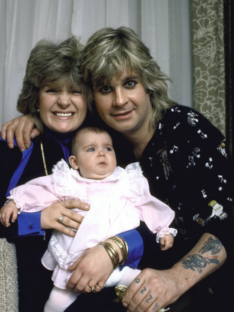 Rock Musician Ozzy Osbourne, Wife Sharon Arden and their Daughter Aimee
