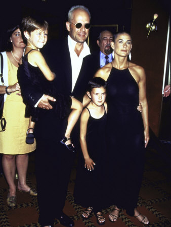 Married Actors Bruce Willis and Demi Moore at Film Premiere of Moore