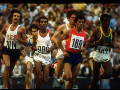 US Track Athlete Frank Shorter Running a Marathon at the Summer Olympics