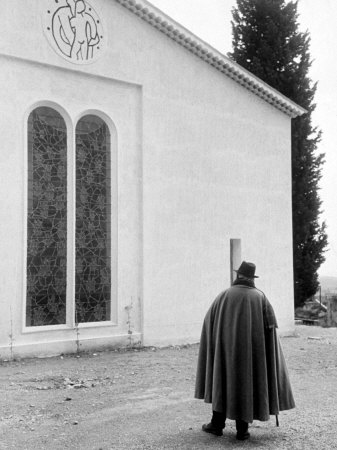 Artist Henri Matisse Standing Outside the Chapel He Designed