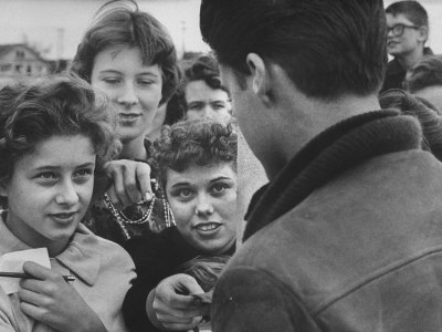 Singer Ricky Nelson with Fans