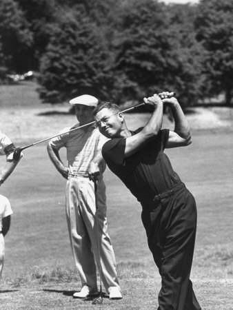 Billy Joe Patton, Swinging, During National Open Golf Tournament at Baltusrol Golf Club