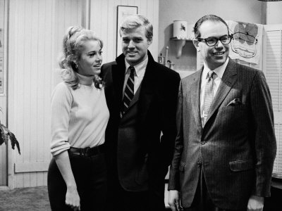Actors Jane Fonda and Robert Redford with Gulf and Western Ceo Charles Bluhdorn