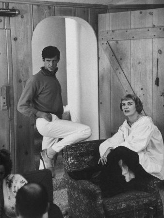 Actor Anthony Perkins at Home of Paul Newman and His Wife Joanne Woodward