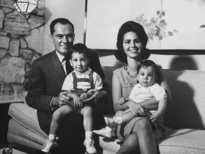 Conrad Hilton II and Family at their Home in Beverly Hills