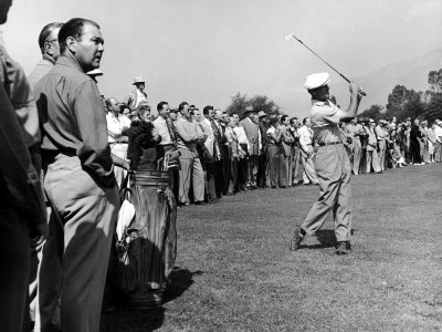 Golfer Ben Hogan, Playing in a Golf Tournament