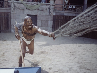 Actor Woody Strode as Draba in Scene from the Stanley Kubrick Film "Spartacus"