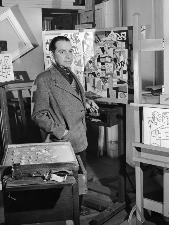 Artist Stuart Davis Standing in His Studio