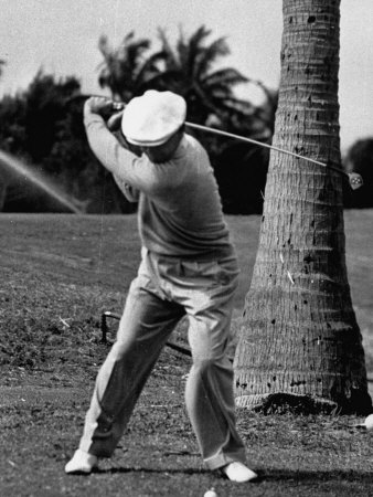 Buy Golfer Ben Hogan, Demonstrating His Golf Drive at AllPosters.com