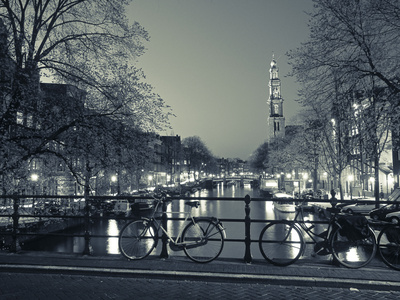 Prinsengracht and Wsterkerk, Amsterdam, Holland