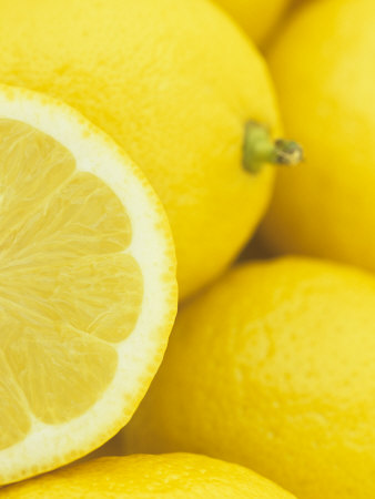 Sliced Lemon (Citrus Limon), Eureka Variety