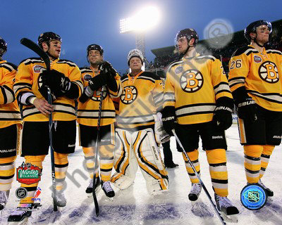 The Boston Bruins Post-Game Lineup 2010 NHL Winter Classic Poster