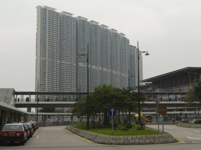 Huge Residential Apartment Blocks in the Town of Tung Chung, Lantau Island, Hong Kong, China