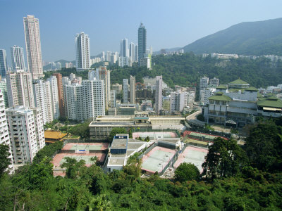 Apartment Blocks at Happy Valley in Northern Hong Kong Island, Hong Kong, China