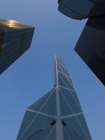 Skyscrapers, Bank of China Building in Centre, Central, Hong Kong, China