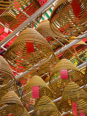 Incense Coils at the Man Mo Chinese Temple, Central District, Hong Kong Island, Hong Kong, China