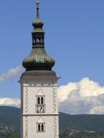 Spire of the Church of St. Mark, Gorni Grad, Zagreb, Croatia, Europe