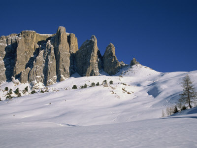 Passo Sella Near the Ski Resort of Val Gardena in the Val Di Fassa in the Dolomites, Italy