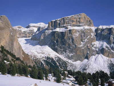 Passo Sella Near the Ski Resort of Val Gardena in the Val Di Fassa, Dolomites, Italy
