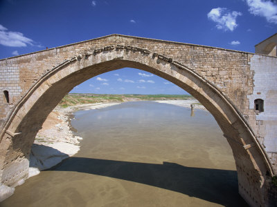 Single Arch of the Malabadi Bridge across the Batman River, Kurdistan Area of Anatolia, Turkey