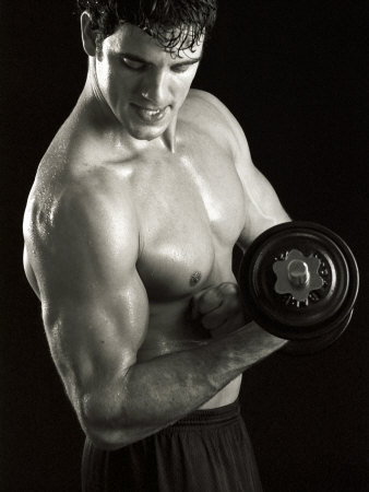 Buy Man Working Out with Hand Wieghts, New York, New York, USA at AllPosters.com