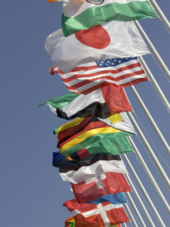 Flags of the Nations, Athens, Greece Poster