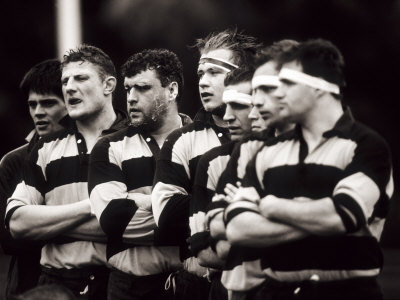 Buy Men's Rugby Team Lined Up Prior to a Game, Paris, France at AllPosters.com