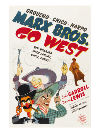 Go West, Groucho Marx, Harpo Marx, Chico Marx, Diana Lewis, 1940