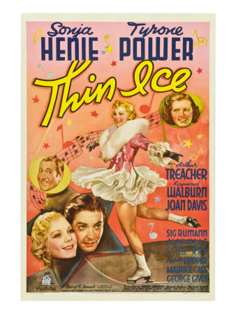 Thin Ice, Sonja Henie, Tyrone Power, Arthur Treacher, Joan Davis, 1937