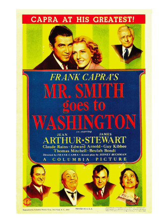Mr. Smith Goes to Washington, James Stewart, Jean Arthur, 1939