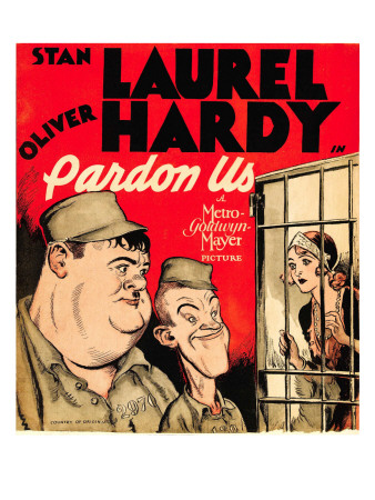 Pardon Us, Oliver Hardy, Stan Laurel on Window Card, 1931