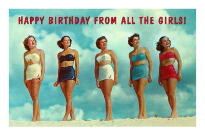 Happy Birthday from all the Girls, Bathing Beauties