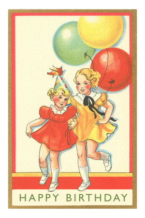 Young Girls with Balloons