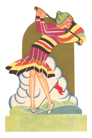 Lady Golfer, Graphics Poster