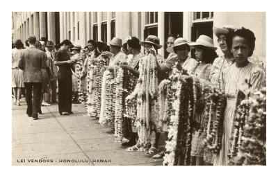 Lei Vendors, Honolulu, Hawaii