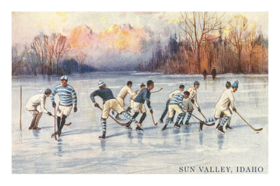 Ice Hockey, Sun Valley, Idaho Poster