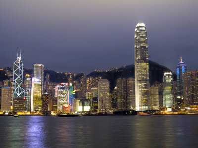 Hong Kong Skyline with Victoris Peak, China