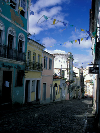 Ladeira Do Carmo Street, Pelourinho District, lvador Da Bahia, Brazil